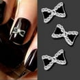 thumbnail image 2 of UDIYO 10 Pcs 3D Rhinestone Bowknot Bow Nail Art Tips Decoration Manicure Tools, 2 of 6