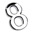 thumbnail image 3 of Workhe Numeral Door Plaque House Sign Plating chrome plated Gate 0 to 9 Plastic Number Tag Hotel Home Sticker Door Label, 3 of 9