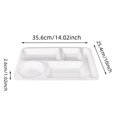 thumbnail image 3 of Commercial Grade Fast Food Trays Imitation Porcelain Compartment Plates For School And Institutional Cafeterias Durable Tableware, 3 of 4