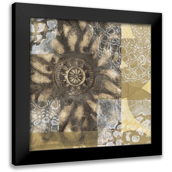 Goldberger, Jennifer 12x12 Black Modern Framed Museum Art Print Titled - Iron Filigree II