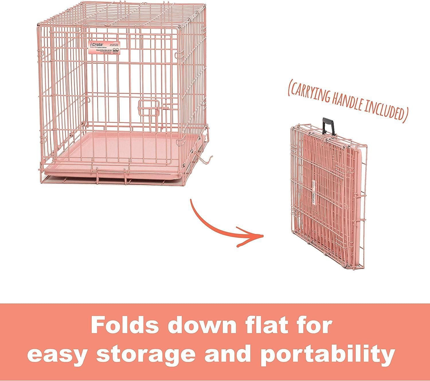 Midwest Icrate 24 Inch Pink Single Door For Dogs