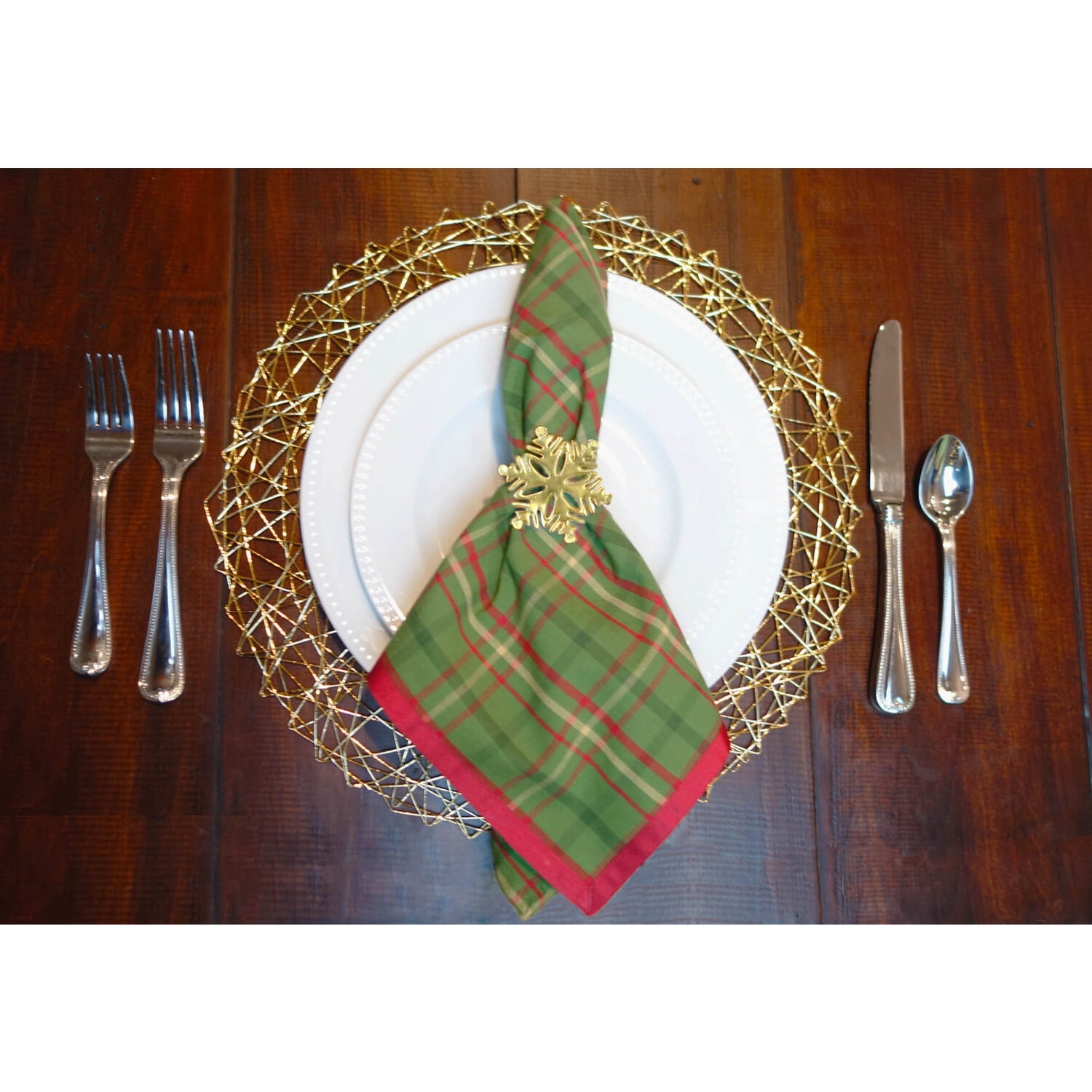Gold Woven Paper Round Placemat (Set of 6)