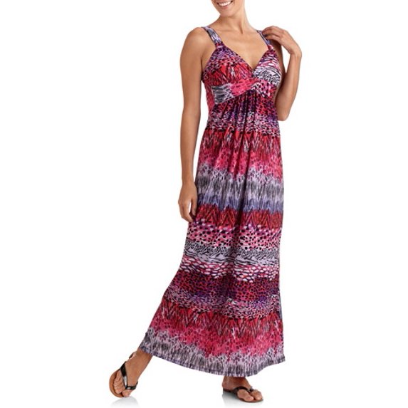 Generic ^^women's Sleeveless Printed Maxi Dress