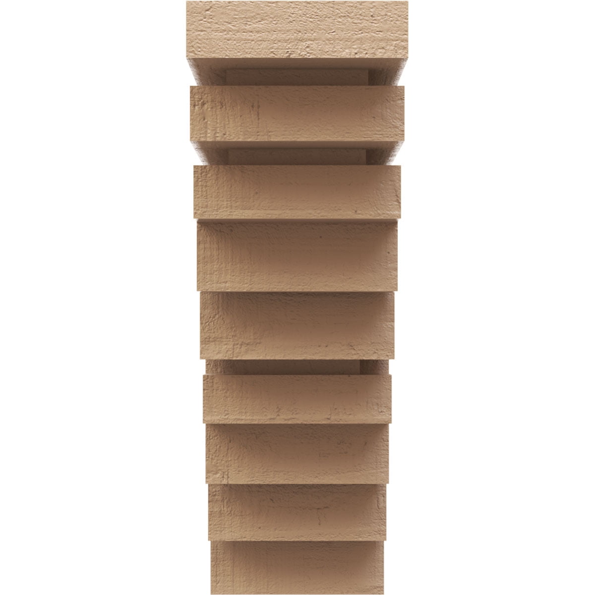 3"W x 6"D x 9"H Classic Landon Rough Cedar Woodgrain TimberThane Corbel, Primed Tan