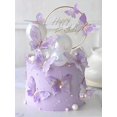 thumbnail image 3 of 10pcs Butterfly Cake Topper Pink Color Birthday Baking Gadget, 3 of 5