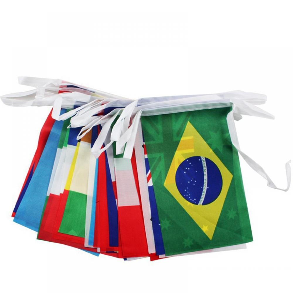Stibadium National Flag Country Team String Flags Polyester Football Garden Party Decor Flag Banners for fence National Flag Country Team String Flags 8.3x5.5 inch - image 3 of 10
