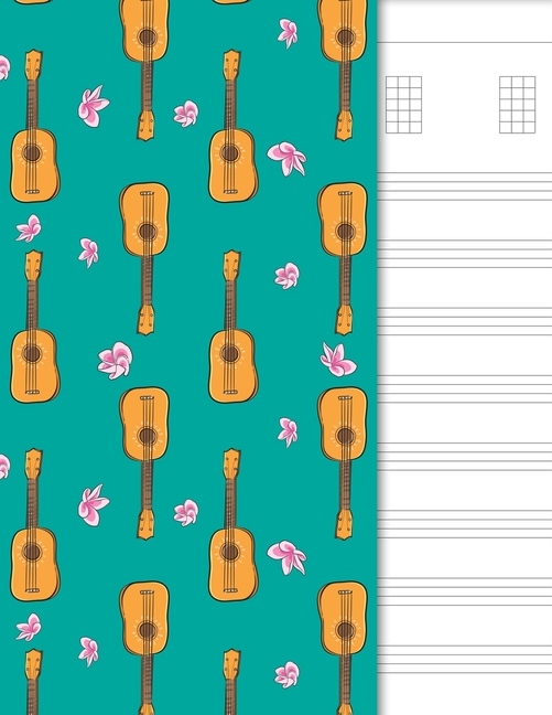 Ukulele Tab Notebook: 6 String Chord and Tablature Staff Music Paper for Students u0026 Teachers, Girly Ukuleles Cover (Paperback)