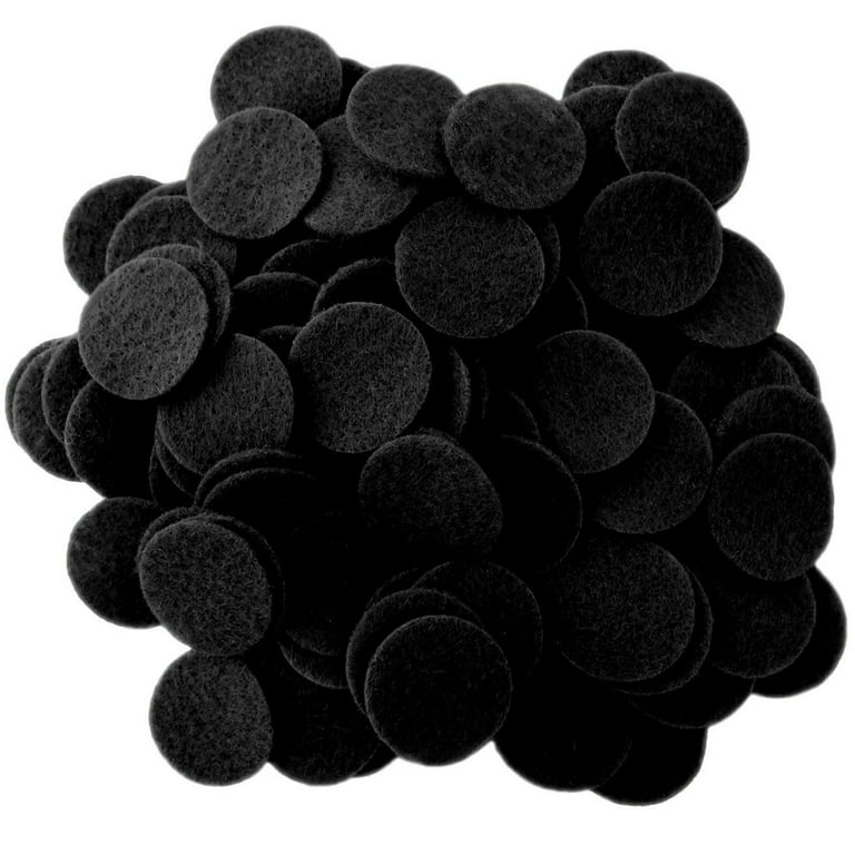 Playfully Ever After Black Craft Felt Circles (1 Inch - 100pc) 