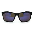 thumbnail image 2 of Kush Mens Color Mirror Lens Sport Horn Sunglasses Matte Black Blue Mirror, 2 of 4