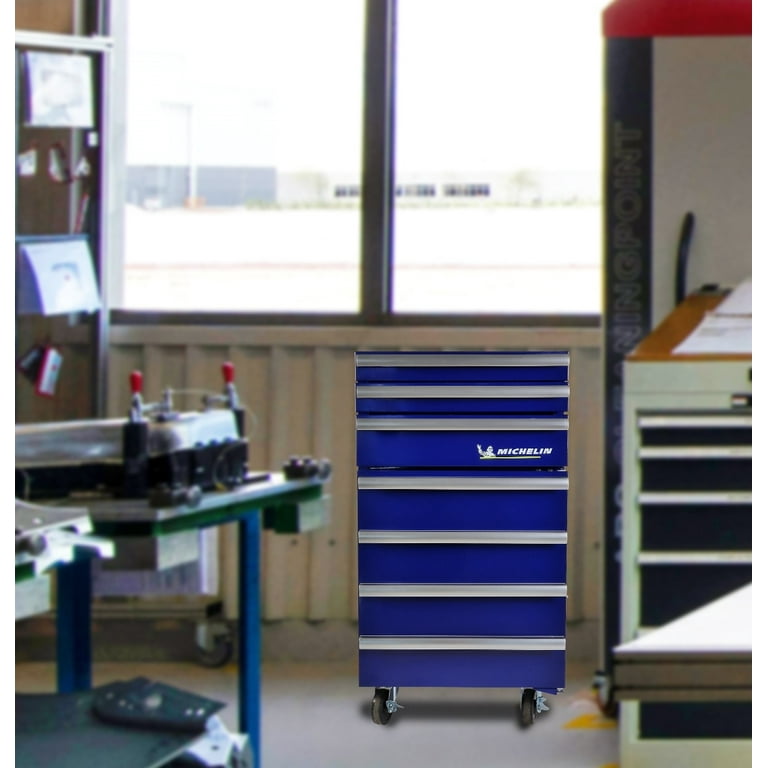 Michelin Tool Chest Compact Fridge, 1.8 Cu ft. (50L), Blue, with