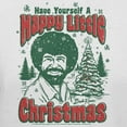thumbnail image 3 of Teelocity Bob Ross Happy Little Christmas White Short Sleeve Graphic Tee, 3 of 4