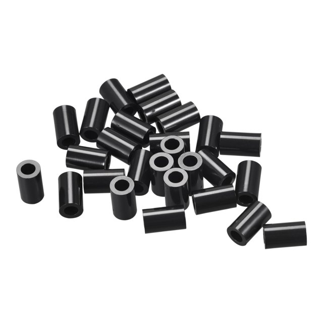 Unique Bargains Entretoise Ronde en ABS ID 4,2 mm OD 7 mm Longueur 11 mm Noire, Lot de 200
