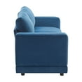 thumbnail image 5 of 81'' Modern Square Arm Sofa with Soft Velvet Upholstery, Deep Cushions, and Sturdy Legs in Navy Blue for Living Room or Bedroom, 5 of 8