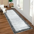 thumbnail image 2 of HOMERRY Runner Rug 2'x 10' Rug for Living Room Bedroom Rug Non Slip Bathroom Rugs Modern Bordered Gray Thin Indoor Carpet, 2 of 6