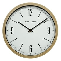 Westclox Analog Quartz Accuracy 10" Easy to Read Blonde Woodgrain Finish Wall Clock 32886O