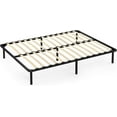 Furinno Angeland Metal Platform Bed Frame with Wooden Slats