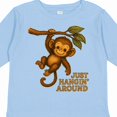 thumbnail image 4 of Inktastic Cute Monkey Just Hangin' Around Illustration Boys or Girls Long Sleeve Toddler T-Shirt, 4 of 5