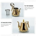 thumbnail image 3 of Stainless Steel Teapot Coffee Electric Kettle with Infuser Gooseneck Pod Maker Golden, 3 of 6