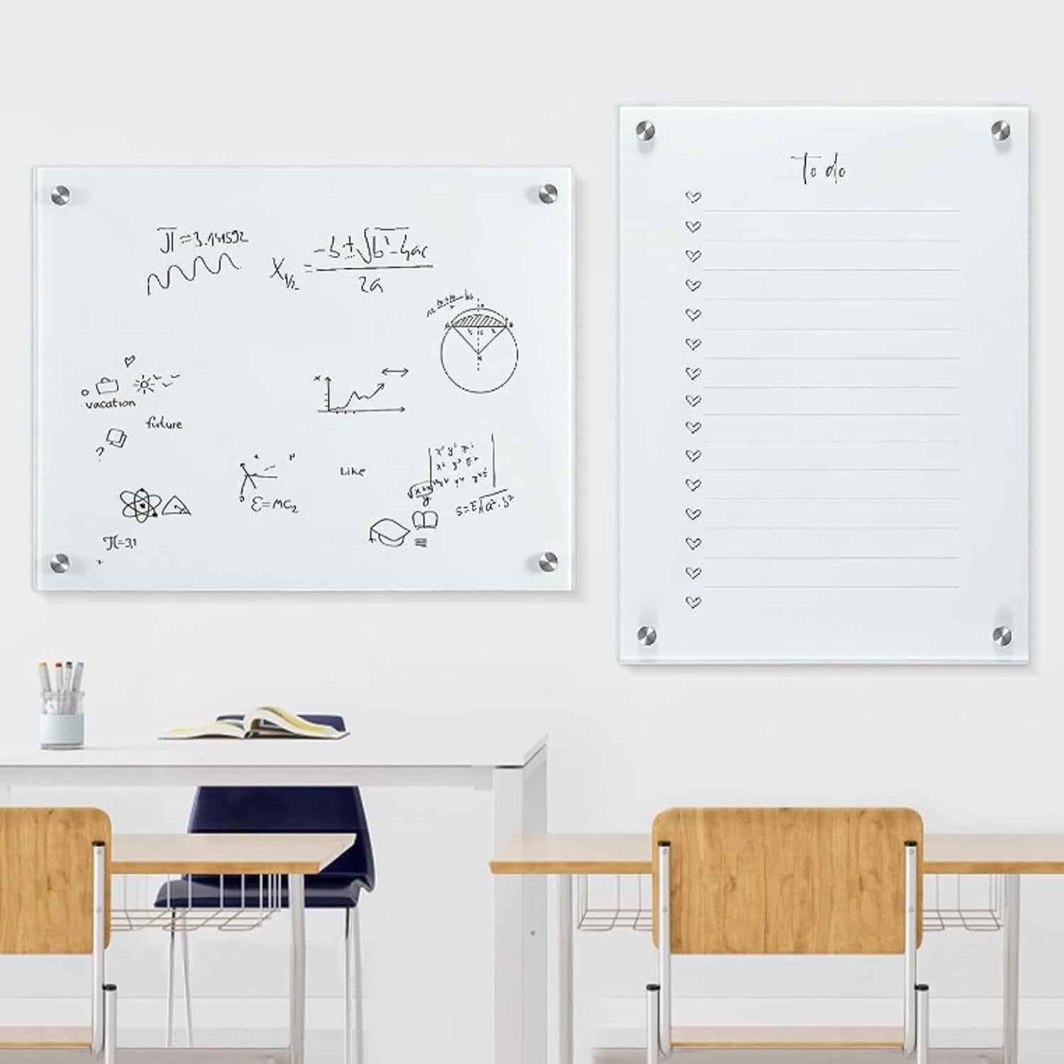 Acrylic Dry Erase Board, Dry Erase Board, Clear Non-Magnetic Wall Board Unframed White Board, for Office,School and Home, Portable Whiteboard(11.02x14.96 Inches)
