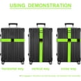 thumbnail image 5 of Rungopro Luggage Straps for Suitcases TSA Approved Travel Belt 4 Pack (Green), 5 of 7