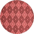 thumbnail image 1 of Ahgly Company Tapis Rond Lavable en Machine Intérieur Transitionnel Rouge, 7 Pieds Rond, 1 of 7