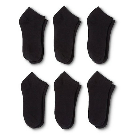Uni Style Polyester Low Cut No Show Socks 12 Pack Black White Comfort Fit