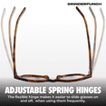 thumbnail image 4 of Grinderpunch Reading Glasses for Women and Men Blue Light Blocking Readers Stylish Readers with Spring Loaded Hinges - 2 Pack Tortoise, 1.50, 4 of 7