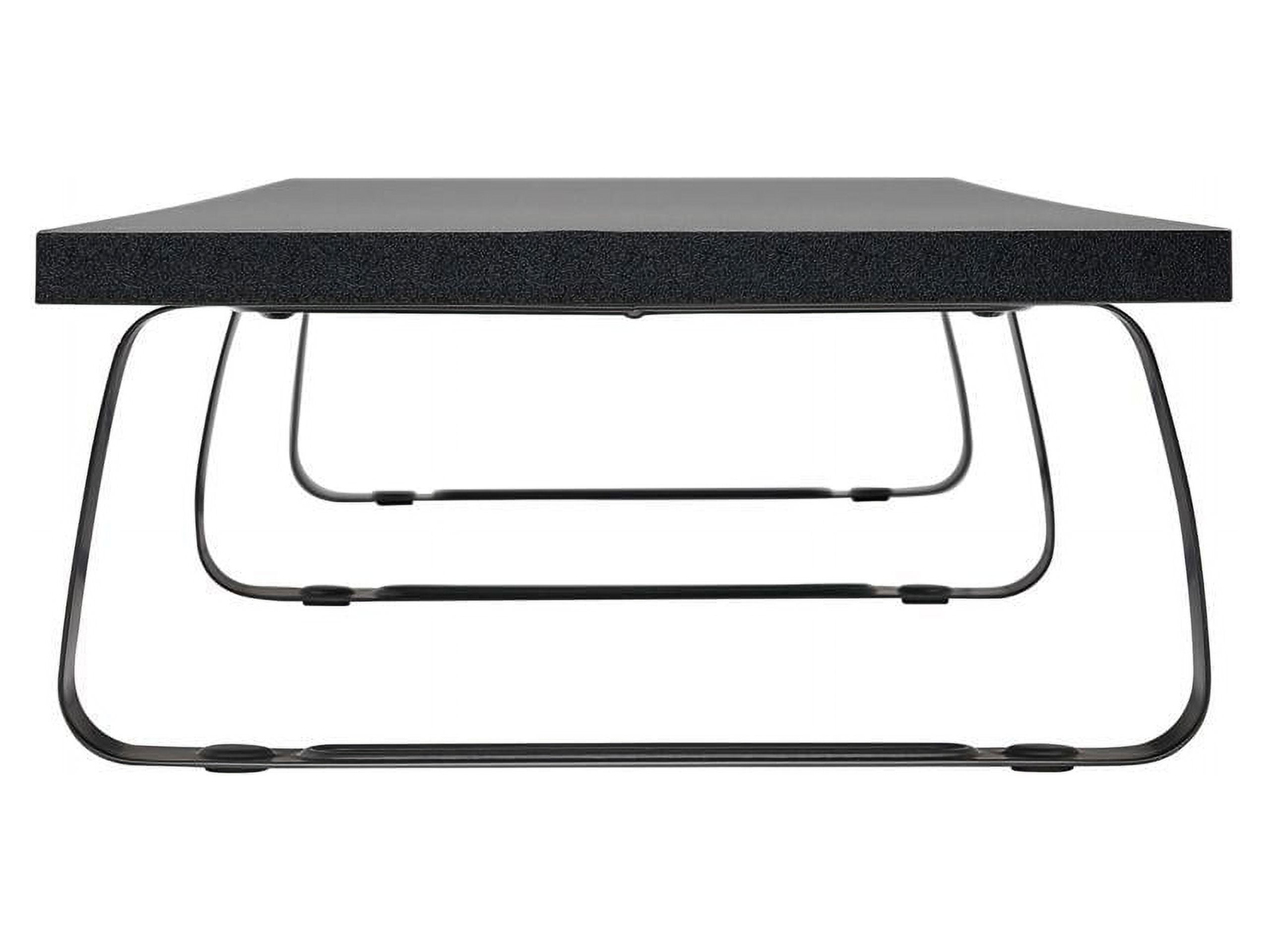 Tripp Lite Dual-Monitor Riser Stand for Desk, Black Wood & Steel Desktop Organizer for 2 Screens - Computer, Laptop, PC, Printer, & TV Shelf Stand - 39 x 10 inch Platform, 5-Year Warranty (MR4