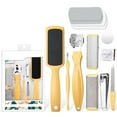 thumbnail image 1 of Juego de 10 herramientas profesionales de pedicura, kit para el cuidado de los pies, raspador de pies, removedor de piel muerta, kit de pedicura, 1 of 14
