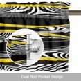 thumbnail image 6 of Abstract Art Valance Curtain for Windows Yellow Black Gray Lines Psychedelic Gradient Rod Pocket Curtain Valances Short Window Treatments Panels for Kitchen Bathroom Laundry Basement 60 x 18 Inch, 6 of 9