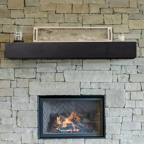 Mantels Direct Dakota 60 Inch Pine Wood Fireplace Mantel Shelf - Coffee Bean