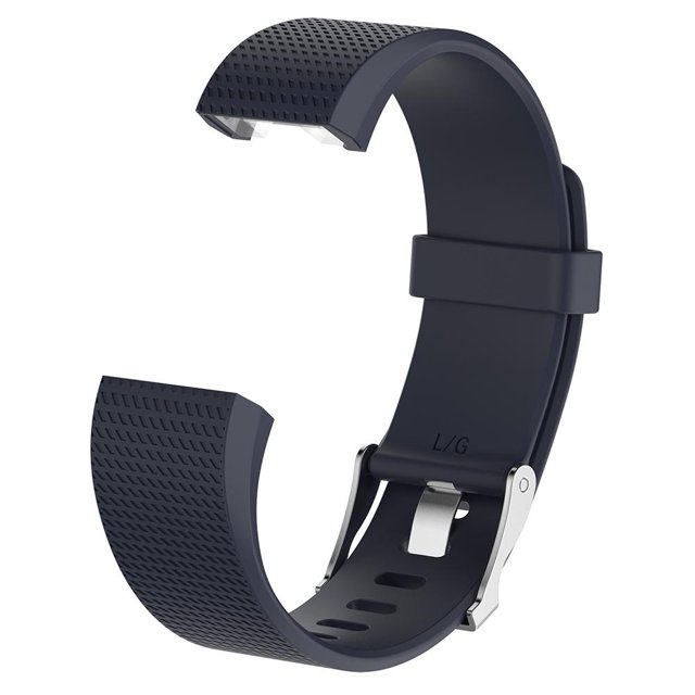 Correa de pulsera de silicona para reloj Fitbit Charge 2 (azul marino L)
