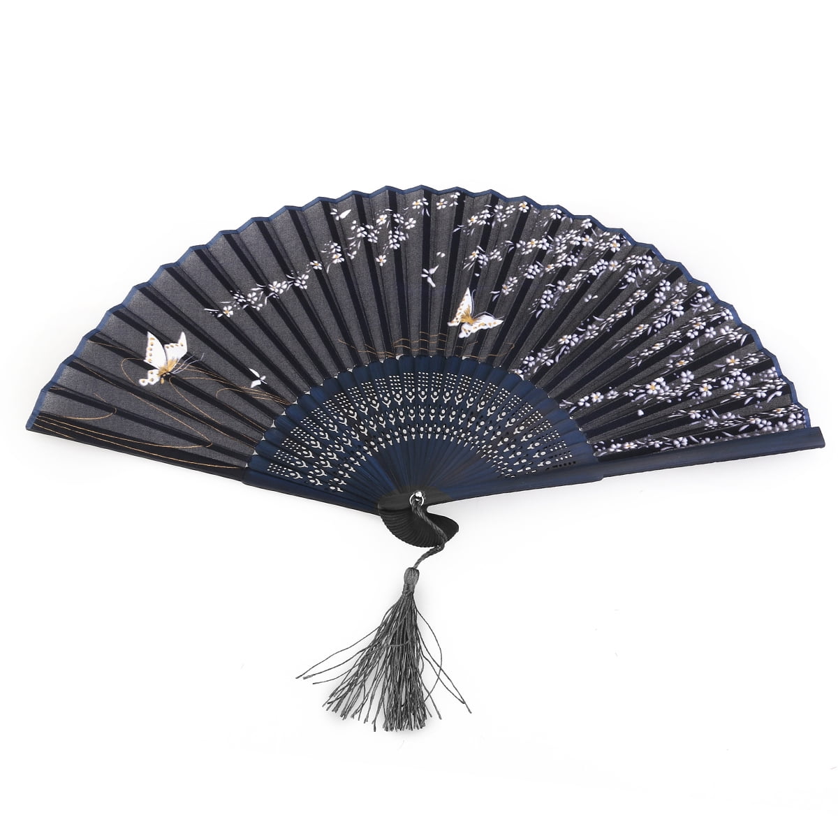 Black Butterfly Japanese Folding Fan 