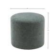 thumbnail image 6 of Wovenbyrd Round Pouf Ottoman with Foam Core Charcoal Wool Casual Boucle, 6 of 6