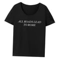 thumbnail image 3 of Camiseta para mujer moda simple recuerdo disfraz ligero cuello redondo camiseta básica S, 3 of 8