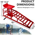 thumbnail image 2 of Dvasovio Heavy-Duty Vehicle Ramps Hydraulic Lift Steel 10,000lb Max Load - Red 2 Pack, 2 of 8