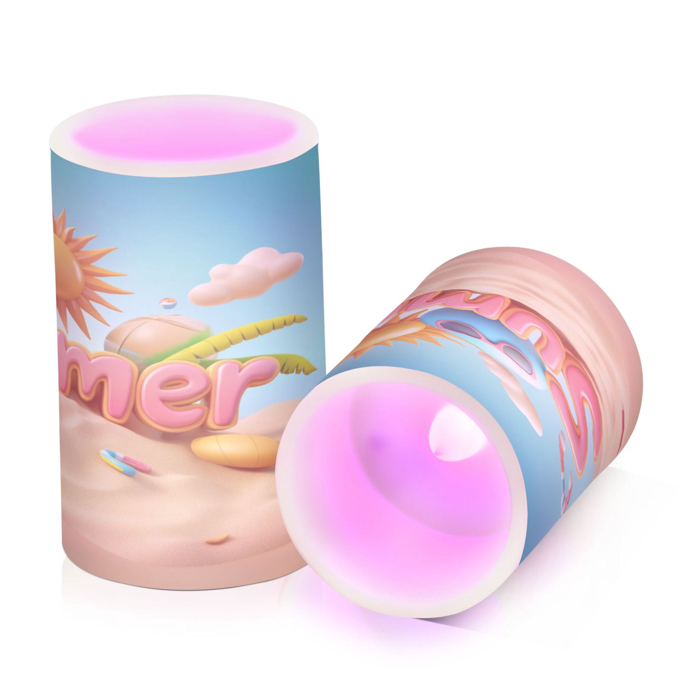2 PCS Flameless Candles with Remote Timer LED Battery Operated Flickering Candle Light for Wedding Table Home Decoration Gifts Summer with Elements