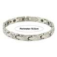 thumbnail image 2 of Elegante pulsera magnética de titanio y acero inoxidable para mujer de 8,5" ajustable con eslabones gratuitos Adepaton BST3006976-3, 2 of 6