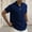 Navy, variant on Eltusu Men's Polo Shirts with Collar, Zip Up Pullover Breathable Short Sleeve Summer Shirts Green Size S-3XL