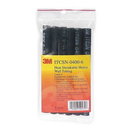3m ITCSN-2000-12"-BLACK-12-3 PC PKS