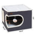 thumbnail image 2 of Cama para gatos Garnpet Cube House Indoor con bloc de notas, color gris oscuro, 2 of 4