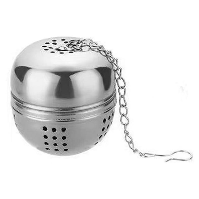 1Pc Stainless Steel Tea Ball Infuser with Chain, 4Sizes Stainless Steel Mesh Tea Infuser Tea Ball, Strainer Tea Diffuser, Steeper for Filtering Tea Home Livingroom Office Use