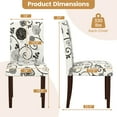 thumbnail image 3 of Costway Wooden Dining Chair Set of 4 with Rubber Wood Legs Padded Seat S Springs, Kitchen Beige, 3 of 10