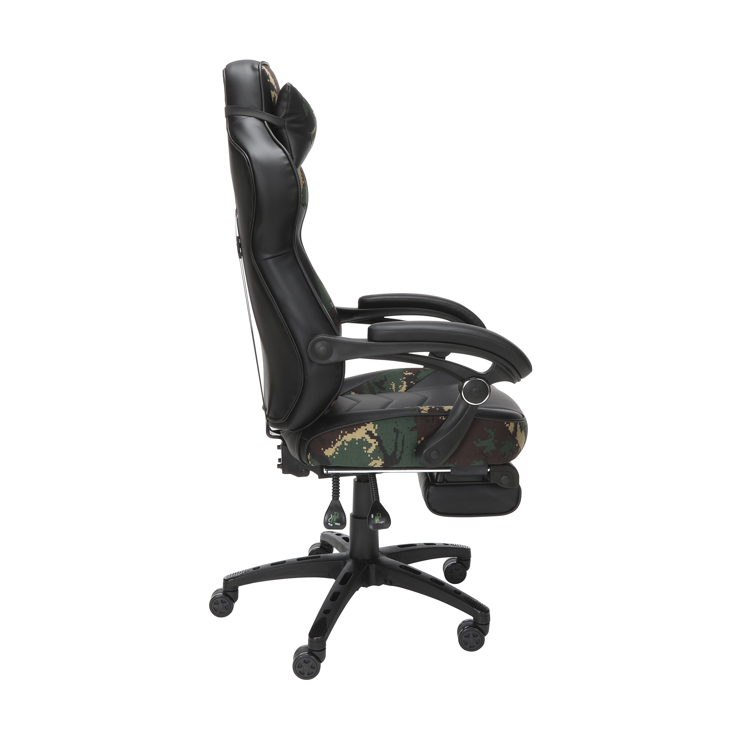 Respawn 110 Racing Style Gaming Chair Reclining Ergonomic Leather Chair With Footrest In Gray Rsp 110 Gry Walmart Com Walmart Com