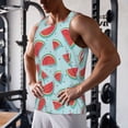 thumbnail image 5 of Picia Watermelon Printed Men’s Performance Tank, Men's Workout Tank Top Moisture-Wicking Tank Top Muscle tee, Breathable Workout Shirt-3X-Large, 5 of 7