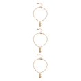 thumbnail image 4 of Pulseras de tobillo Qarigey aleación elegante Tridimensional diario Señora Brazalete para adolescentes Niñas Mujeres Adultos Oro, 4 of 6