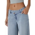thumbnail image 3 of Womens Denim High Waist Pocket Wide Leg Jeans Light Blue XS, 3 of 8