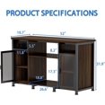 thumbnail image 7 of 55-75 Gallon Fish Tank Stand, Linor Aquarium Stand with Power Outlets and Cabinet for Fish Tank Accessories Storage, Heavy Duty Metal Frame, 52" x 9.7" Tabletop, 1200lbs Capacity (Two-Metal Net Door), 7 of 7