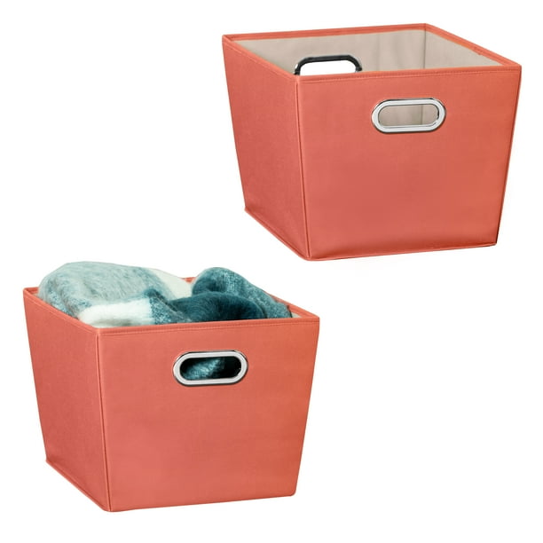 Medium Storage Bin, Orange 2pk KIT