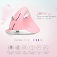 thumbnail image 4 of DELUX M618 Mini 2.4G Wireless 2400DPI USB Rechargeable Ergonomic Vertical Mouse, M618 Pink, M618 Grey, 4 of 13